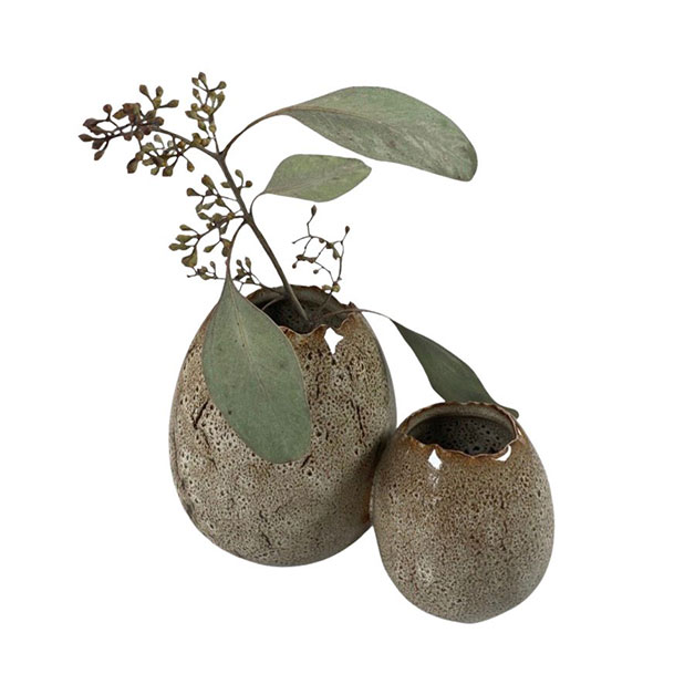 POT DOUBLE EGG MOTTLED i gruppen Säsong / PÅSK / Påskkrukor hos Miljögården (814650)