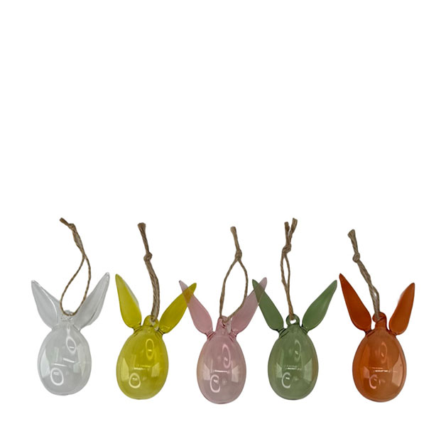 HANGING BUNNY EGGS 5ass SHEERE S i gruppen Säsong / PÅSK / Påskdekoration hos Miljögården (816088)
