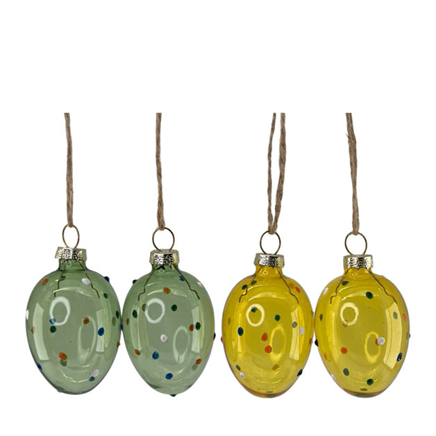 HANGING EGGS SHEERE DOTS 4set i gruppen Säsong / PÅSK / Påskägg hos Miljögården (816388)