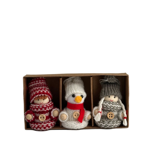 HANGING SNOWMAN 3set i gruppen Säsong / JUL / Hängande dekoration hos Miljögården (942488)