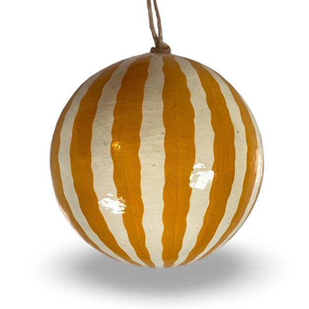 HANDPAINTED ORNAMENT BELL OCRA i gruppen Säsong / JUL / Hängande dekoration hos Miljögården (966910)