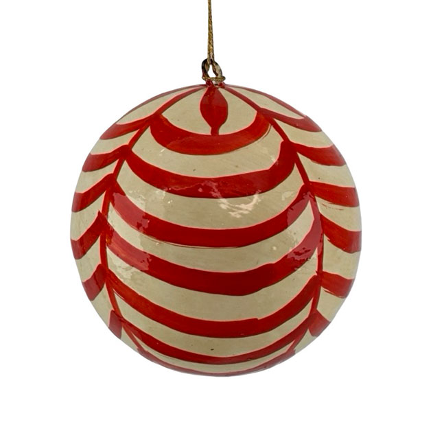 HANDPAINTED ORNAMENT BIRK RED i gruppen Säsong / JUL / Hängande dekoration hos Miljögården (967340)