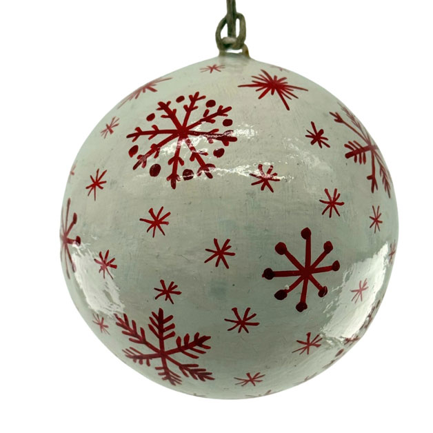 HANDPAINTED ORNAMENT SNOWFLAKE i gruppen Säsong / JUL / Hängande dekoration hos Miljögården (967640)