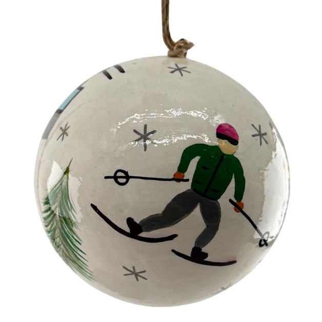 HANDPAINTED ORNAMENT SKI i gruppen Säsong / JUL / Hängande dekoration hos Miljögården (967988)