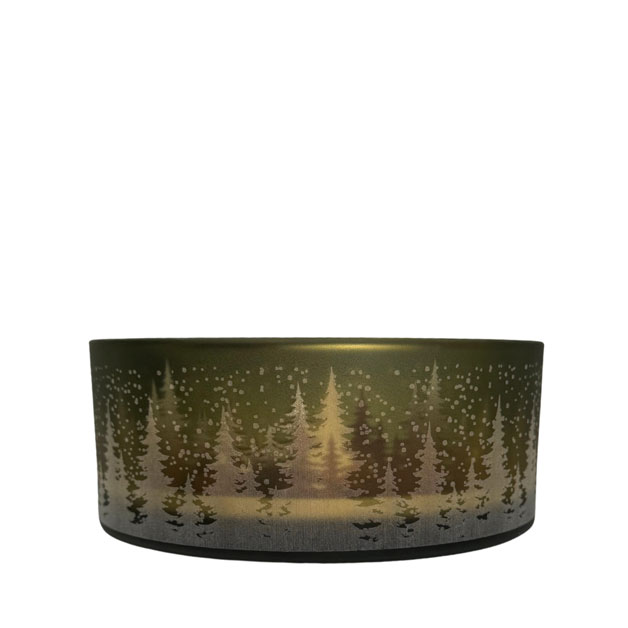 CANDLE HOLDER LOW BOWL WOODLAND GREEN i gruppen Säsong / JUL / Ljuslyktor & Ljusstakar hos Miljögården (990188-1)