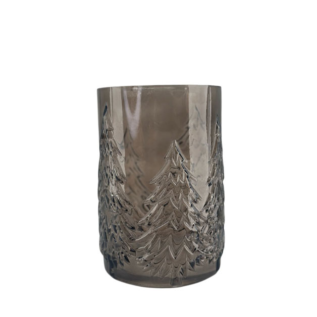 GLASS VASE / CANDLE HOLDER TREE GREY i gruppen Höst/Vinter 26 hos Miljögården (990301)
