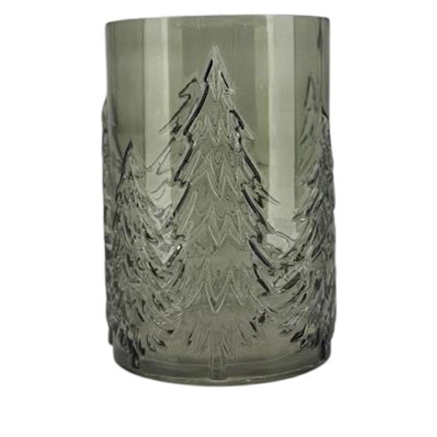 GLASS VASE / CANDLE HOLDER TREE GREEN i gruppen Höst/Vinter 25 hos Miljögården (990360)