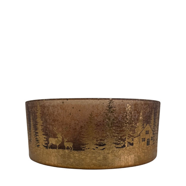 CANDLE HOLDER LOW BOWL FORESTLIGHT BRONCE i gruppen Säsong / JUL / Ljuslyktor & Ljusstakar hos Miljögården (997016-1)