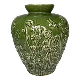 VASE ODONATA GREEN