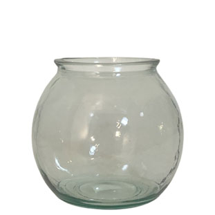 VASE ARRONDI CLEAR RECYCLED GLASS
