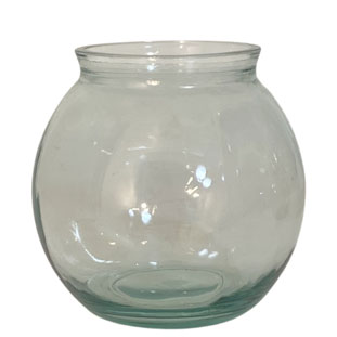 VASE ARRONDI CLEAR LARGE RECYCLED GLASS