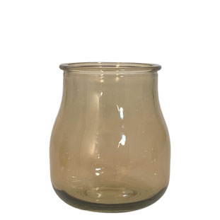 VASE MINI AMPLE BROWN RECYCLED GLASS
