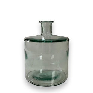 RECYCLED GLASS VASE ANGULAR SMALL CLEAR