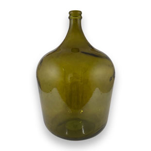 RECYCLED GLASS VASE DAMEJEANNE XLARGE MOSS GREEN