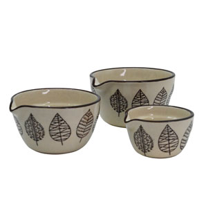 MINI BOWL w. SPOUT IRIS 3set
