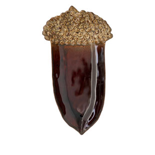 PLATE ACORN BROWN L