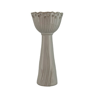 VASE LOTUS WHITE L