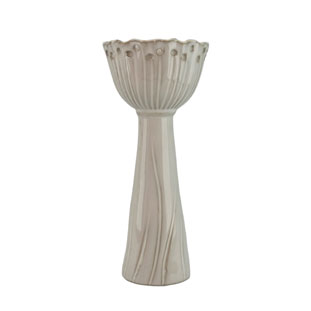 VASE LOTUS WHITE L