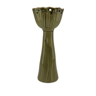 VASE LOTUS GREEN L
