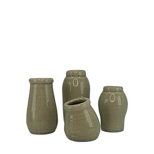 MINI VASE WONKY 4set GRASS