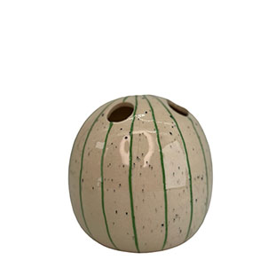VASE STRIPES GREEN S