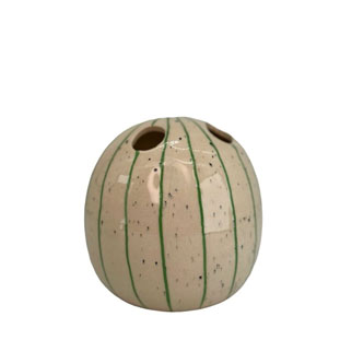VASE STRIPES GREEN S