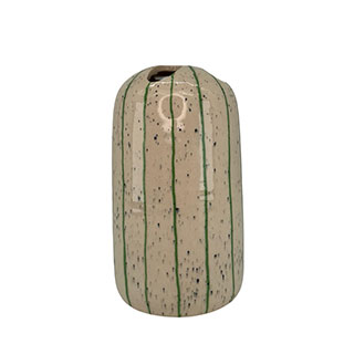 VASE STRIPES GREEN L