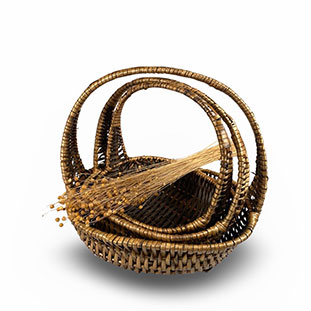 BASKET WILLOW OVAL 3SET