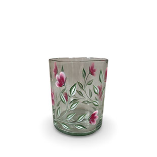 HANDPAINTED CANDLE HOLDER/VASE FLORA SMALL