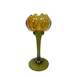 CANDLE HOLDER PROTEA SMALL LIGHT- YELLOW