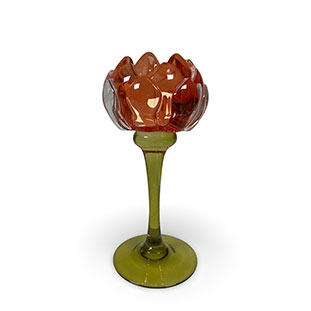 CANDLE HOLDER PROTEA ORANGE S