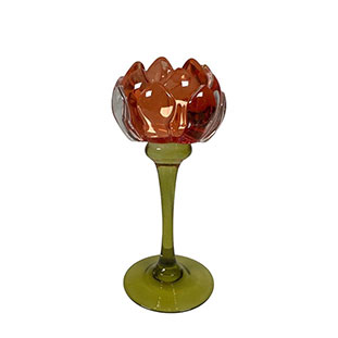 CANDLE HOLDER PROTEA ORANGE S