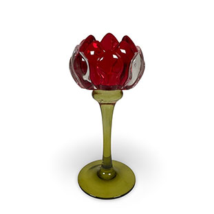 CANDLE HOLDER PROTEA RED S