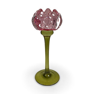 CANDLE HOLDER PROTEA PINK L