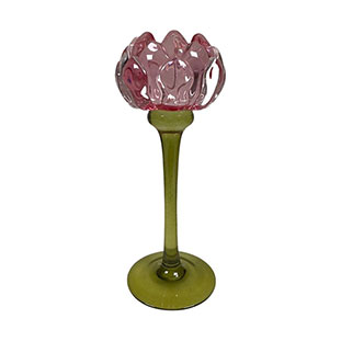 CANDLE HOLDER PROTEA PINK L