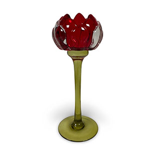 CANDLE HOLDER PROTEA RED L