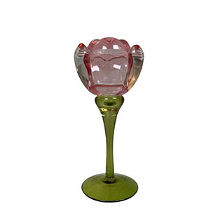CANDLE HOLDER ROSE PINK