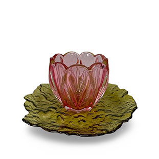 CANDLE HOLDER NYMPHAEA PINK