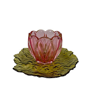 CANDLE HOLDER NYMPHAEA PINK