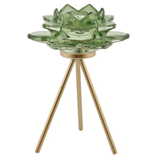 CANDLE HOLDER AZU LIGHT GREEN