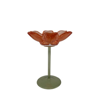 CANDLE HOLDER PETAL ORANGE S