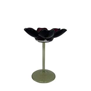 CANDLE HOLDER PETAL BURGUNDY S