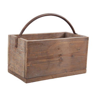 WOODEN BASKET TROYES SMALL