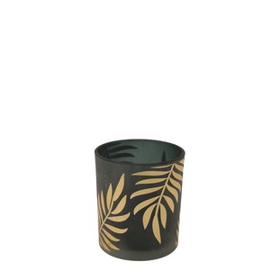 CANDLE HOLDER GOLDEN PALM SMALL