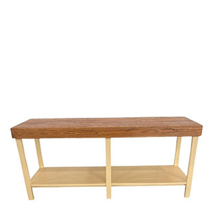 DECOR TABLE LIN VALNÖT/LJUSGUL