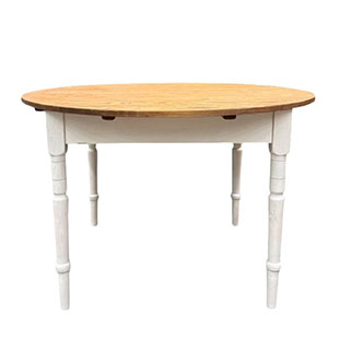 ROUND TABLE KRISTINA LIN VALNÖT/GRÄDDVIT