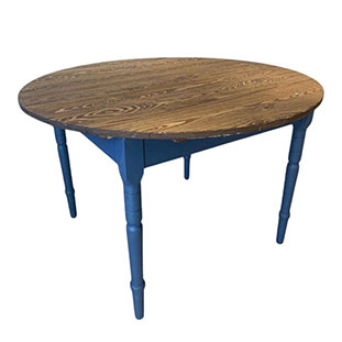 ROUND TABLE KRISTINA LIN VALNÖT/BERGBLÅ