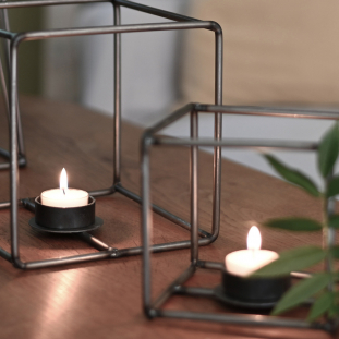 CANDLE HOLDER CAGE LOW SMALL