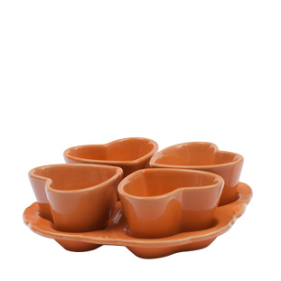 OVENWARE HEARTS ON TRAY ORANGE