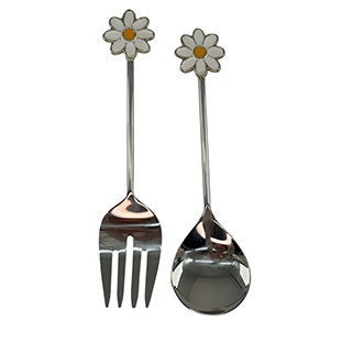 SALAD SERVERS FLOWER